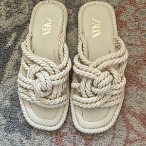 ZARA rope twist sandals-Size 39, US 8.5/9